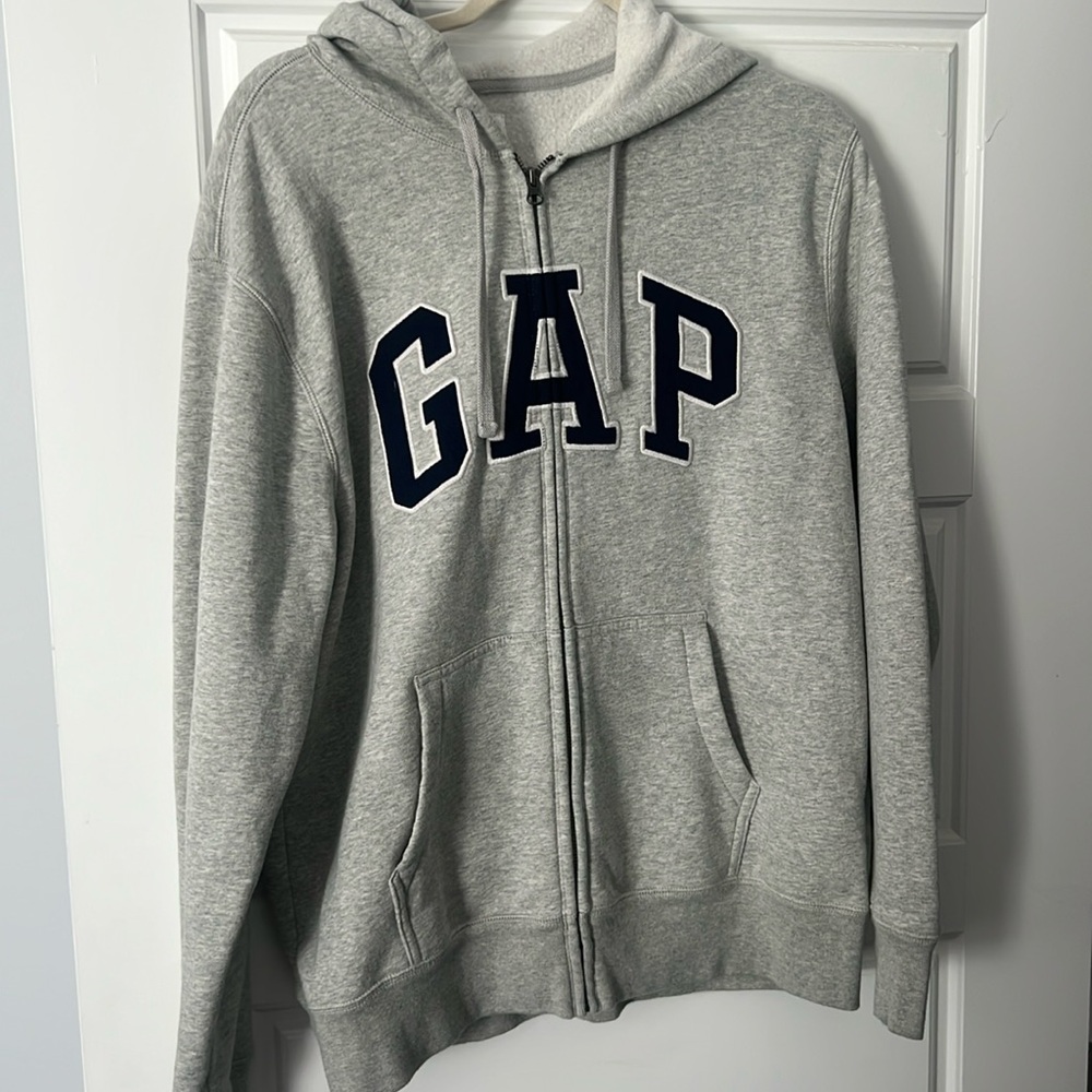 GAP zip up hoodie, Large